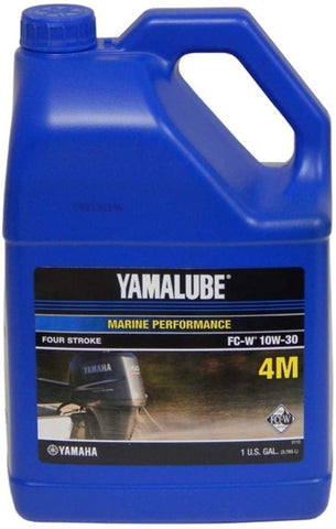 Yamaha LUB-10W30-FC-04 Yamalube 10W30 MARINE Oil NMMA FCW (Low Phosphorous) Gallon; LUB10W30FC04 Made by Yamaha