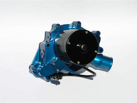 Meziere WP311B Blue Hi-Flow Billet Electric Water Pump for Small Block Ford