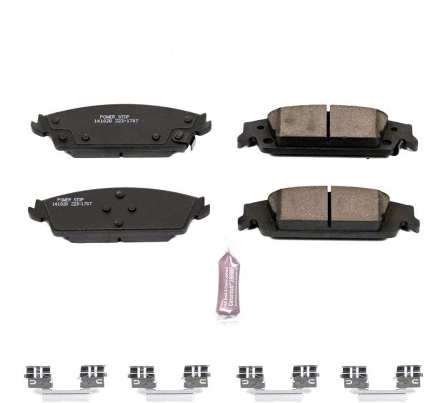Power Stop Z23-1707, Z23 Evolution Sport Carbon-Fiber Ceramic Rear Brake Pads