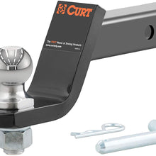 CURT 45055 Trailer Hitch Mount with 1-7/8-Inch Ball & Pin, Fits 2-Inch Receiver, 3,500 lbs, 4-Inch Drop