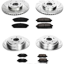 Power Stop K2291 Front & Rear Brake Kit with Drilled/Slotted Brake Rotors and Z23 Evolution Ceramic Brake Pads