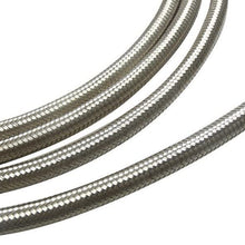Lizudian 5 Feet Silver AN6 Nylon and Stainless Steel Braided Fuel Oil Gas Line Hose -6AN