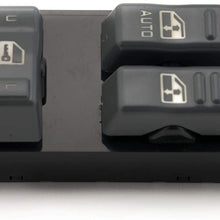 Master Power Window Switch, Gray - Driver Side Door - Fits Chevrolet Silverado, GMC Sierra 1999, 2000, 2001, 2002-1500, 2500, 2500 HD, 3500 - Window Switch, Housing Fits Chevy - Replaces GM 15047637