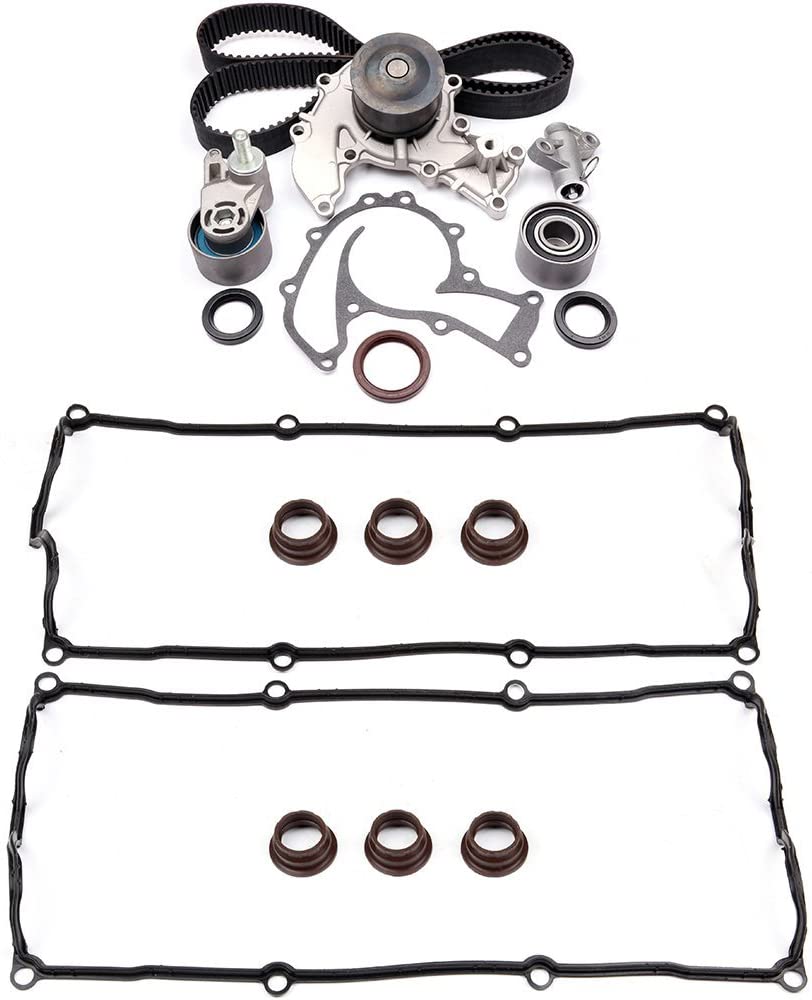 SCITOO Timing Belt Water Pump Kit and Valve Cover Gasket Fits 98-04 Honda Isuzu 3.2 3.5 6VD1 6VE1 Timing Belt Kit Water Pump