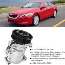 AC Compressor & A/C Repair Kit, Air Condition Compressor Replacement Part Fit for Honda Accord 2003-2007 CO28003C