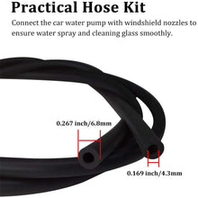BUENNUS Car Windshield Washer Fluid Hose Kit,200cm (78.8inch) Windshield Sprayer Hose Windshield Jet Spray Wiper Hose Replacement with 4pcs Black Connectors to Connect Car Water Pump and Nozzles