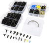 LUJUNTEC 650Pcs Bumper Retainer Clips Auto Fasteners Rivet Clips Body Fastener Kit with Plastic Box