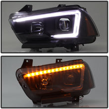 Xtune Projector Headlights for Dodge Charger 11-14 [Halogen Model Only] Switchback Turn Signals (Black Smoke)
