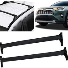 2 Pcs Cross Bars OE Style Crossbar Cargo Luggage Side Rail Replacement for 2019 2020 RAV4 Aluminum Cargo Carrier Crossbars