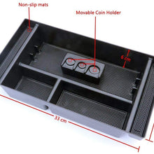 Car Center Console Organizer Tray for 2019 2020 Chevy Silverado 1500/ GMC Sierra 1500 2019 GM Vehicles Accessories (Full Console w/Bucket Seats ONLY)