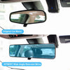 KITBEST Anti Glare Rearview Mirror, Universal Car Interior Rear View Mirror Panoramic Convex Clip On Wide Angle Blue Tint Mirror to Reduce Blind Spot and Antiglare Effectively