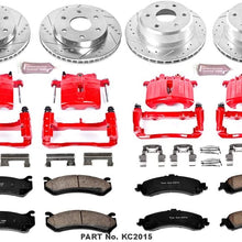 Power Stop KC2015 1-Click Performance Brake Kit with Calipers, Front & Rear