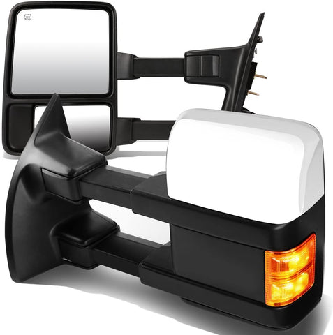 DNA Motoring TWM-027-T666-BK-AM Pair of Towing Side Mirrors