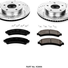 Power Stop K2004 Front Brake Kit with Drilled/Slotted Brake Rotors and Z23 Evolution Ceramic Brake Pads