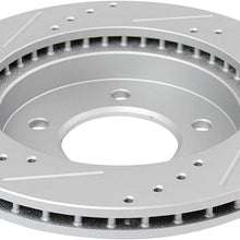 Front Performance Drilled & Slotted Brake Rotor & Posi Metallic Pad Set