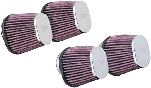 K&N Universal Clamp-On Air Filter: High Performance, Premium, Washable, Replacement Filter: Flange Diameter: 2.125 In, Filter Height: 4 In, Flange Length: 0.625 In, Shape: Oval Straight, RC-2914