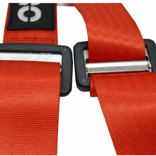 Spocoro SB-0204RD-BK-1 4 Point Racing Safety Harness Buckle with 2" Straps,Red (Pack of 1)