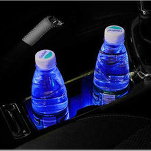 TRUE LINE Automotive 2 Piece Blue Solar Energy Cup Holder LED Insert Interior Car Light Lamp Kit