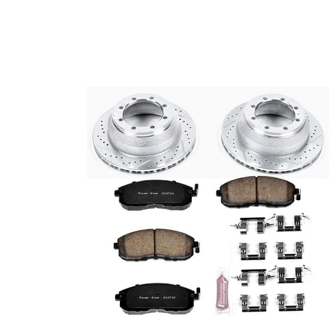 Power Stop K5216 Front Brake Kit with Drilled/Slotted Brake Rotors and Z23 Evolution Ceramic Brake Pads