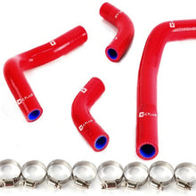Red Silicone Radiator Coolant Tube Kit Clamps For Honda CRF250 CRF250X CRF250R 2004-2009 05 06 07 08