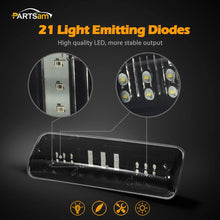 Partsam High Mount Stop Light 3rd Third Brake Light Replacement for Ford F150 F-150 2004 2005 2006 2007 2008 Smoked LED Rear Cab Roof Brake Stop Tail Cargo Center Light Lamp Black Housing w/3 Plugs