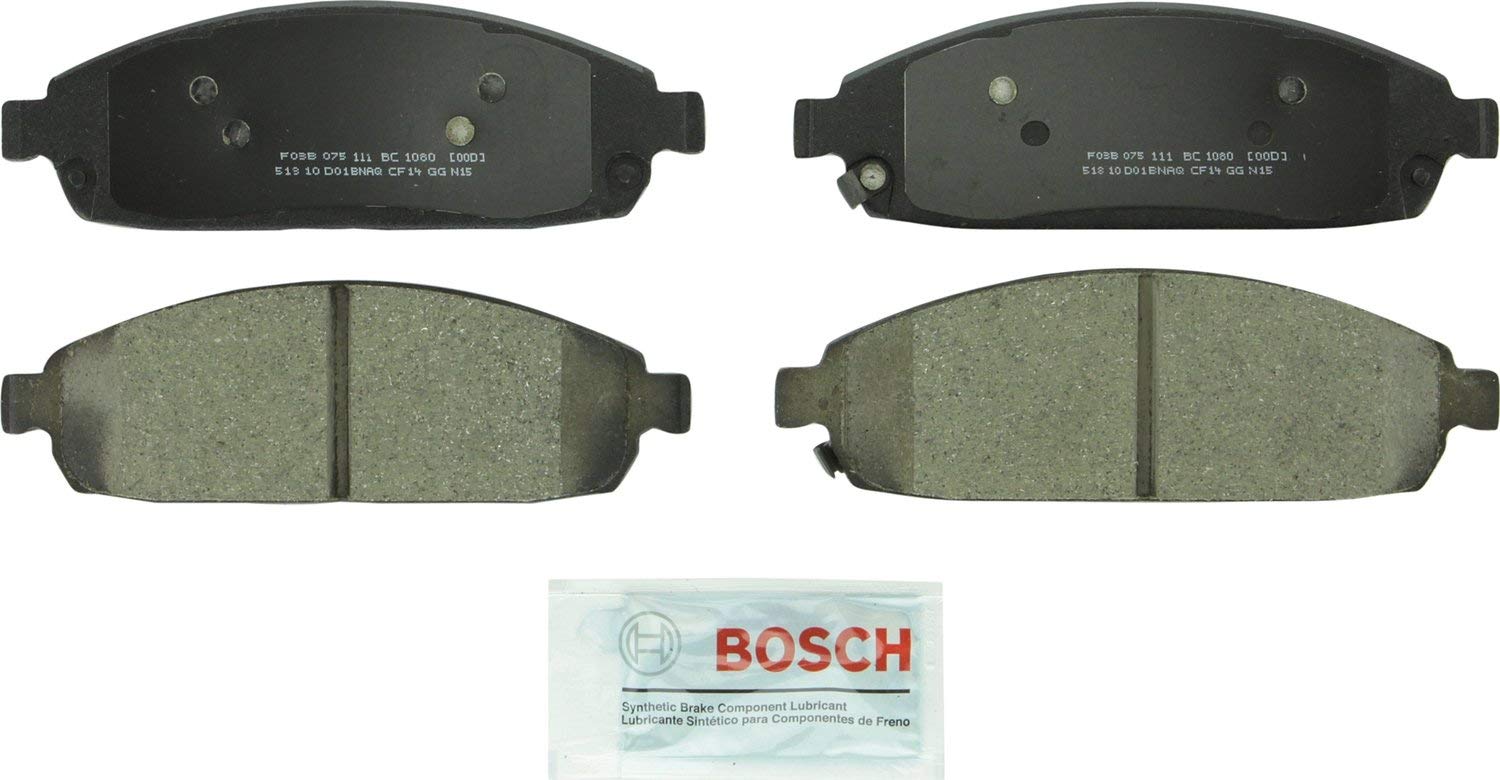 Bosch BC1080 QuietCast Premium Ceramic Disc Brake Pad Set For: Jeep Commander, Grand Cherokee, Front