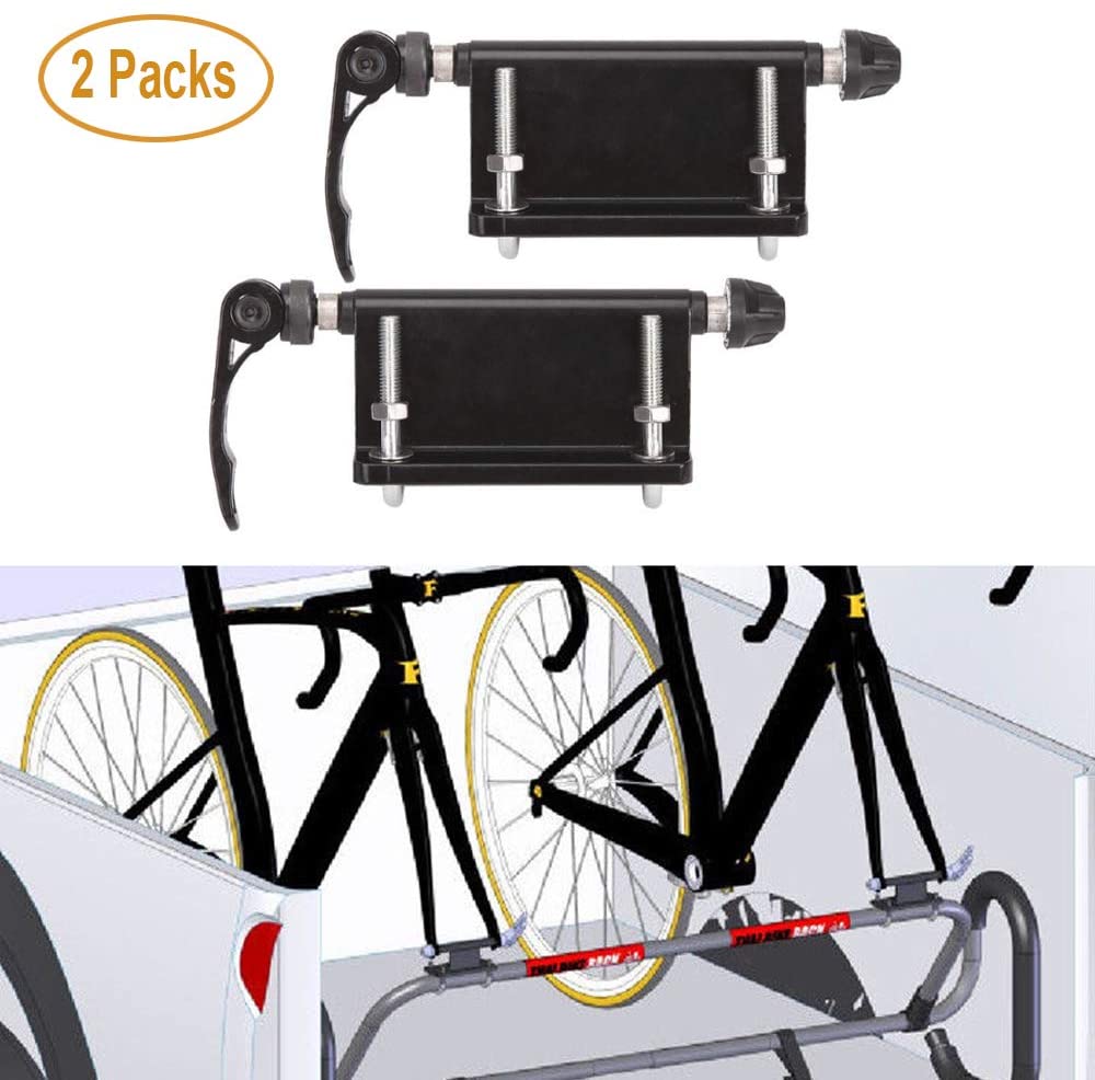 ALAVENTE Bicycle Quick-Release Alloy Fork Block Mounts Car Rack Carrier Holders for Car Pickup Bed 2 Pcs