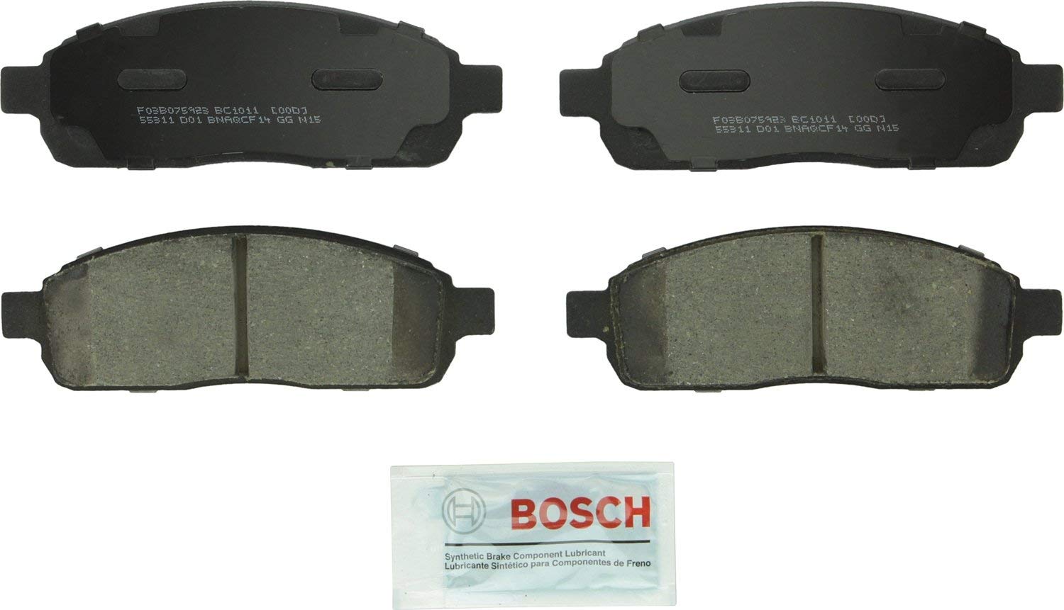 Bosch BC1011 QuietCast Premium Ceramic Disc Brake Pad Set For 2004-2008 Ford F-150 and 2006-2008 Lincoln Mark LT; Front