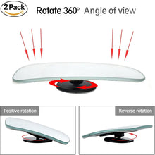 Audew 2 Pack Square Blind Spot Mirror 360° ABS Glass for All Universal Vehicles Car Fit Stick-on Design