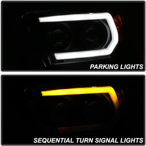 Spyder Auto 5085818 Projector Headlights w/LED Sequential Turn Signal Does Not Fit TRD Model Black Projector Headlights