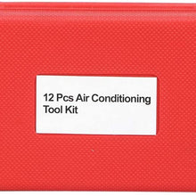 KIMISS Air Conditioning Repair Tool,12pcs Air Conditioning Repair Tool Set 1/4in Valve Cap Removers Core Tamper Proof Bits Car