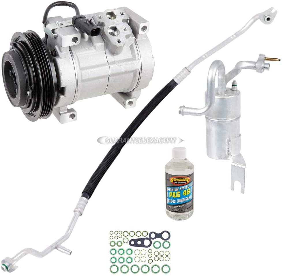 AC Compressor & A/C Kit For Chrysler PT Cruiser Non-Turbo 2007 2008 2009 2010 - Includes Drier, Expansion, Oil, O-Rings - BuyAutoParts 60-81397RK NEW