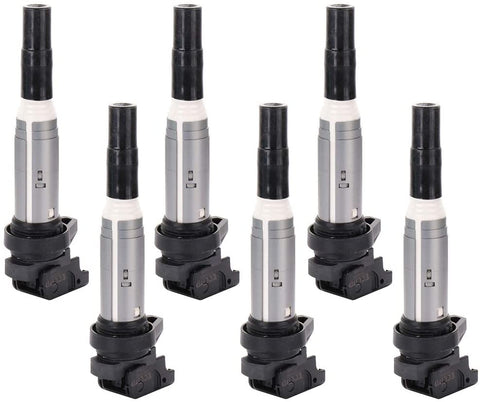 FEIPARTS Set of 6 Ignition Coils Fit for BMW 2003-2017 Compatible with Part-numbers: UF667