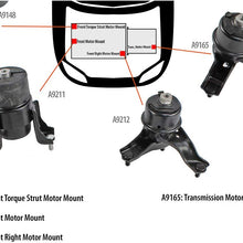 DNJ MMK1050 Complete Engine Motor & Transmission Mount Kit for 2002-2006 / Toyota/Camry / 2.4L / Auto Trans