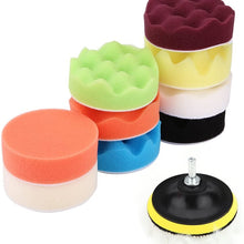 Terisass 12 Pcs/Set 3 Inch Car Cleaning Pads Auto Woolen Polisher Buffer Pad Car Sponge Buffing Polishing Pad Automotive Buffing Wax Polisher Kit