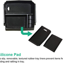 A ABIGAIL Center Console Organizer Tray Compatible with 2011-2018 Jeep Wrangler JK/JKU Rubicon Sport Sahara Accessories Armrest Storage Glove Box