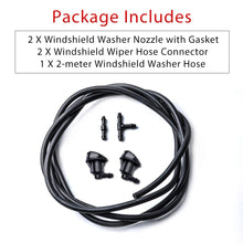 Windshield Washer Nozzles Kit, for Jeep Grand Cherokee | Chevrolet Malibu | Pontiac G6 | Saturn Aura - OTUAYAUTO Washer Jet and Fluid Hose with Connector