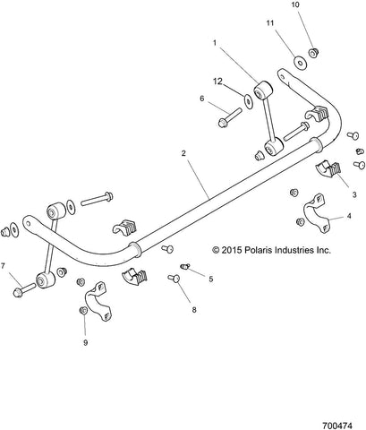 Polaris Sway Bar Cap, 1.25 inches, Genuine OEM Part 5632497