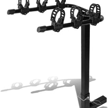 2 Inches Hitch Fold-Up Mount Rear Trailer Bicycle/Bike Rack Carrier Storage (Powdered Coated Black)