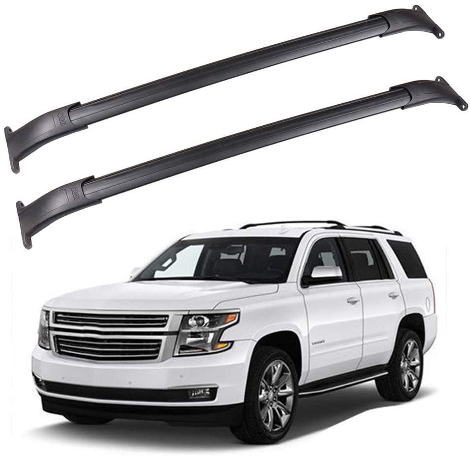 ROADFAR Roof Rack Aluminum Top Rail Carries Luggage Carrier Fit for 2015 2016 2017 2018 2019 2020 for GMC Yukon/for Cadillac Escalade Baggage Rail Crossbars