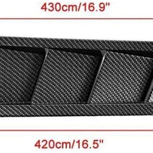 YJXUSHYQ Hood Intake Panel Intake Panel ABS Black Carbon Grain Universal Air Flow Vent Intake Hood Bonnet Cover Decorative Panel 2Pcs