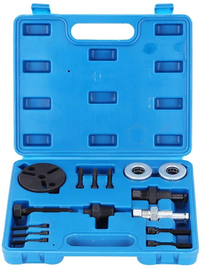 Air Conditioner Clutch Kit, 15Pcs/Set Automotive Car A/C Air Conditioner Remover Compressor Clutch Puller Installer Part Tool