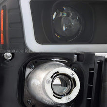 For 99-06 GMC Sierra 1500 2500HD 3500 C3 Yukon XL Black LED Tube Projector Headlights Driver+Passenger Side Pair