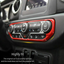 RT-TCZ Red Center Control Air Conditioner Switch Cover Trim Frame for 2018-2020 Jeep Wrangler JL JLU