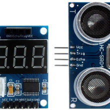 High Display LDTR-WG0171 Ultrasonic Distance Measurement Control Board HC-SR04 Test Board Rangefinder, Digital Display Serial Output.