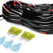 Nilight LED Light Bar Wiring Harness Kit 12V On off Switch Power Relay Blade Fuse for Off Road LED Work Light Bar,2 years Warranty