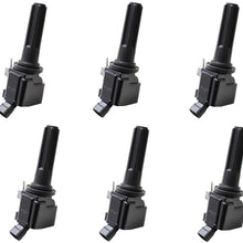 ENA Pack of 6 Ignition Coil Compatible with 2006-2009 Buick Rainier Chevrolet Trailblazer GMC Envoy Ascender 9-7X 4.2L L6 Compatible with UF-497 C1558