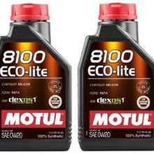Motul 108534 Set of 4 8100 ECO-lite 0W-20 Motor Oil 1-Liter Bottles