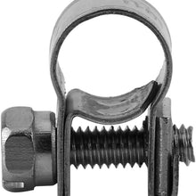 10pcs Hose Clamp,13-20mm Diameter Stainless Steel Mini Fuel Line Pipe Hose Clip Adjustable Tube Clamps (13-15mm)