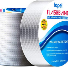 Tapel Butyl Waterproof Tape - 2" X 33' - Leak proof Long Lasting Watertight Rubber Putty Butyl Tape for RV Repair, Window, Silicone, Boat and Pipe Sealing, Glass & EDPM Rubber Roof Patching